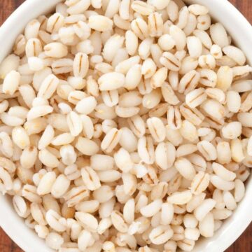 cooked barley in a bowl