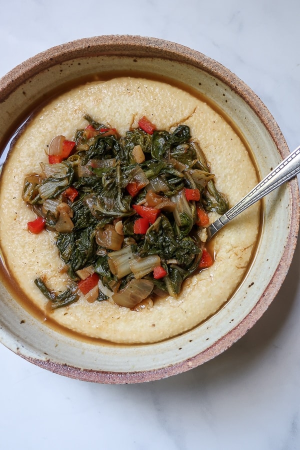 Vegan Grits and Greens