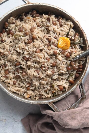 Jamaican pigeon peas and rice